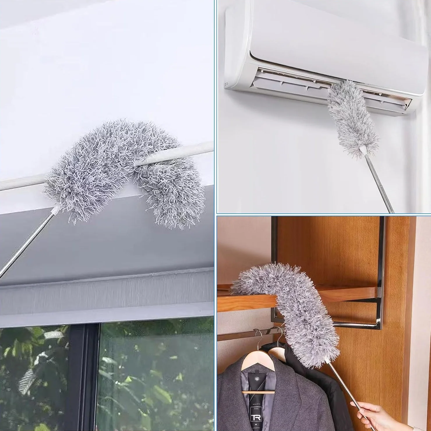 Detachable microfiber cleaning head